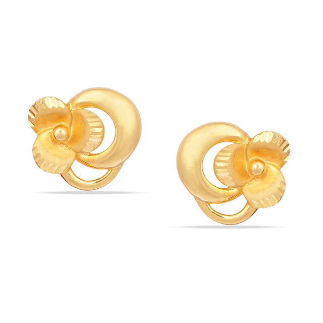 Tanishq 22KT Gold Stud Earring for Women 