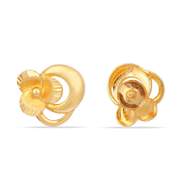 Tanishq 22KT Gold Stud Earring for Women 3