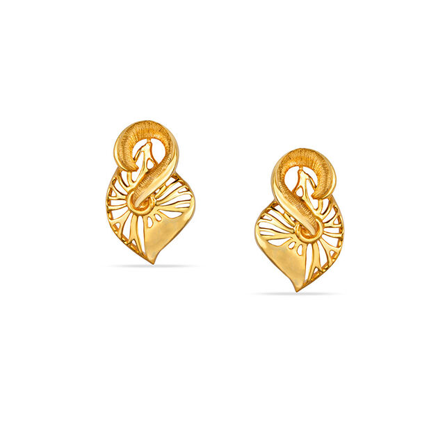 Tanishq 22KT Gold Stud Earring for Women 