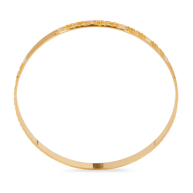 Tanishq Frame Grid Dual-Tone Bangles for Women in 22KT Gold 3