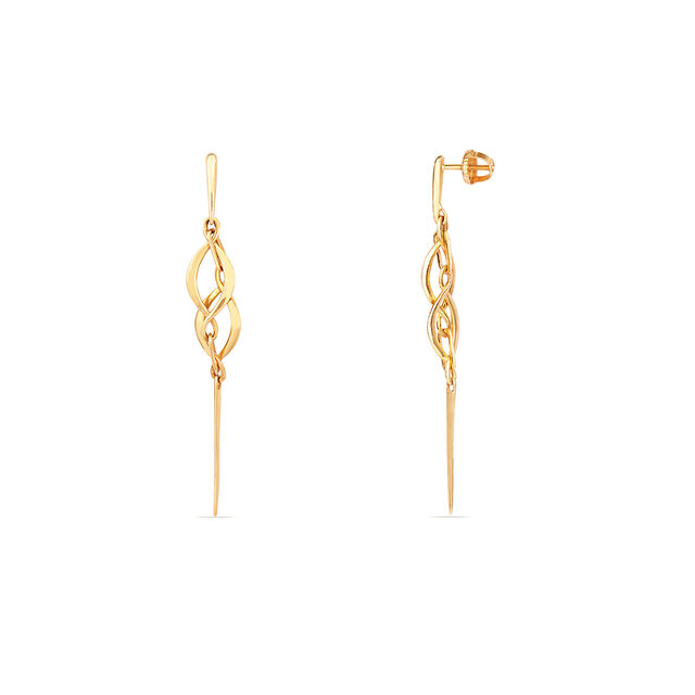 Tanishq 22KT Gold Drop Earring for Women 2