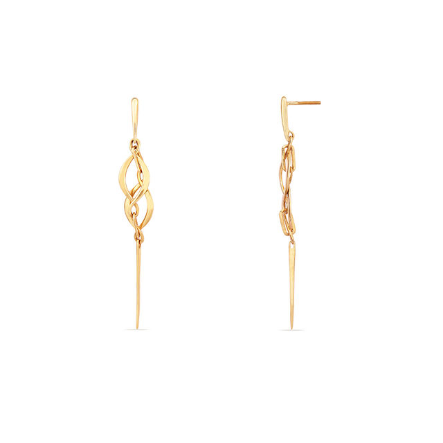 Tanishq 22KT Gold Drop Earring for Women 3