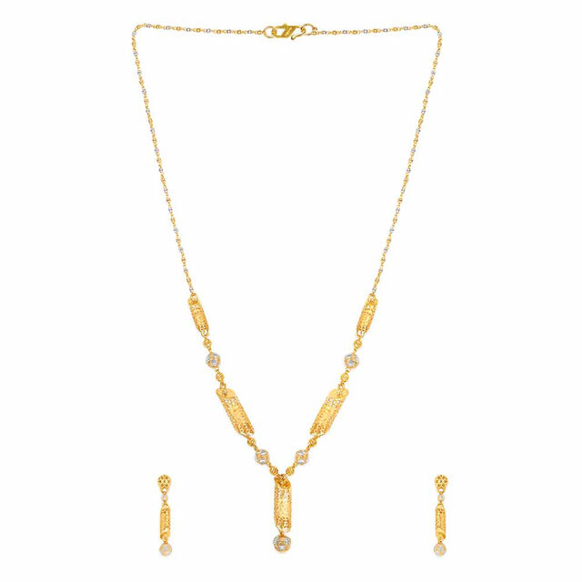 Tanishq 22KT Gold Neckwear & Earring for Women 2