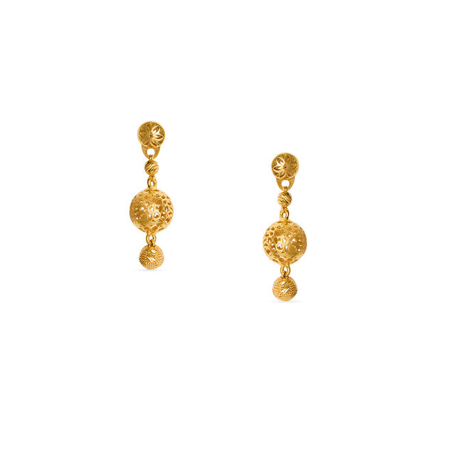 Tanishq 22KT Gold Neckwear + Earring for Women 4