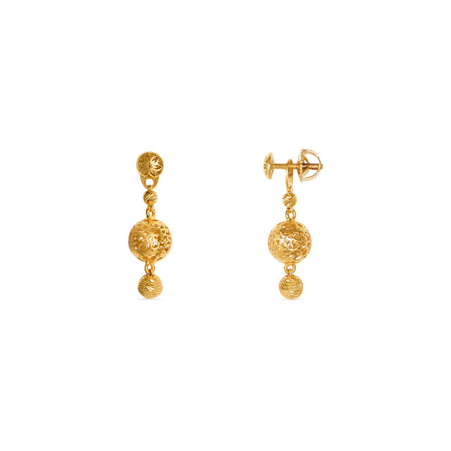 Tanishq 22KT Gold Neckwear + Earring for Women 5