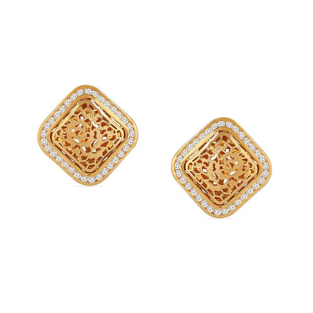 Tanishq 22KT CZ Neckwear and Earring for Women 4