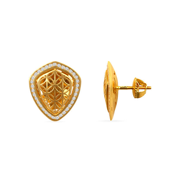 Tanishq 22KT CZ Neckwear with Pendant and Earrings for Women 4