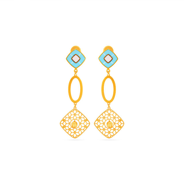 Tanishq 22 Karat Gold Earrings for Women 