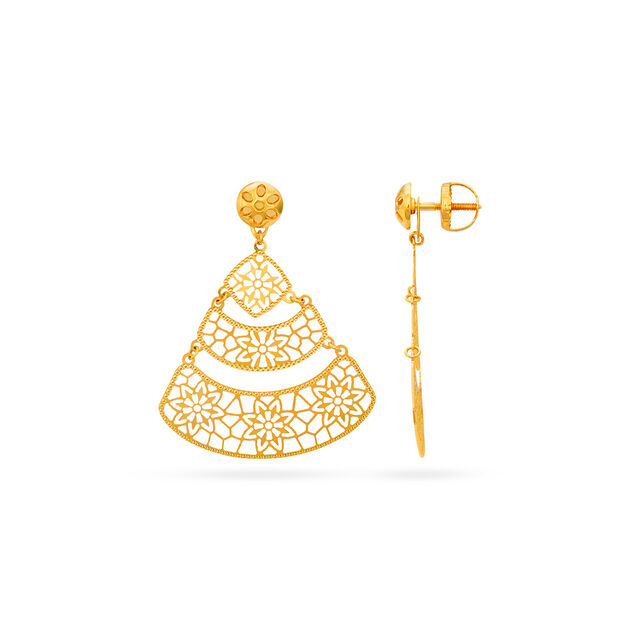 Tanishq 22 Karat Gold Earrings for Women 2