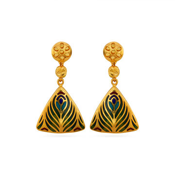 Tanishq 22 Karat Gold Earrings for Women