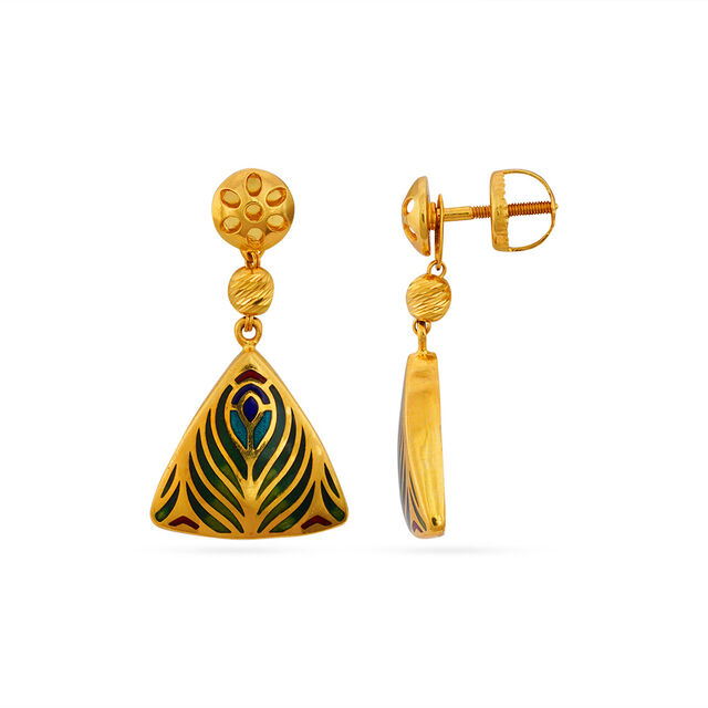 Tanishq 22 Karat Gold Earrings for Women 2