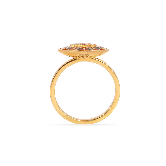 Tanishq 22KT Synthetic Stone Finger Ring for Women 3