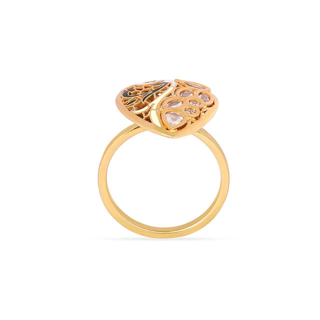 Tanishq 22KT Synthetic Stone Finger Ring for Women 3