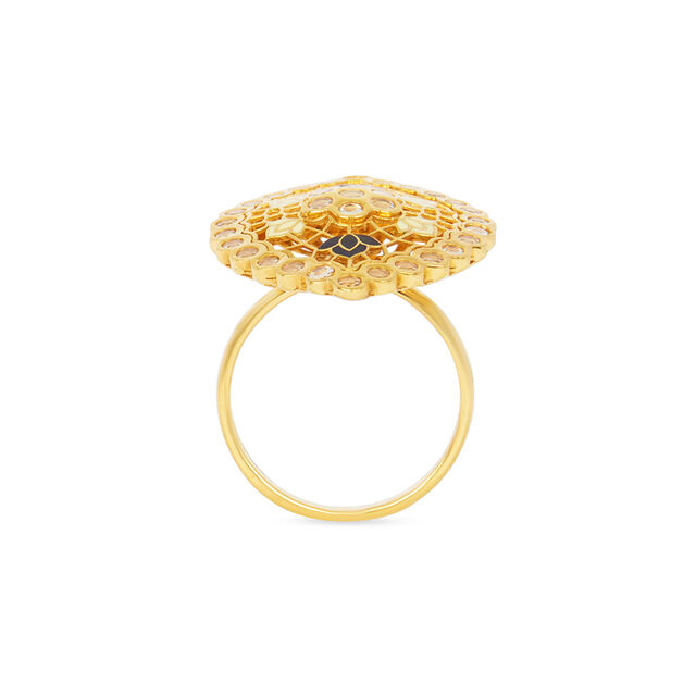 Tanishq 22KT Synthetic Stone Finger Ring for Women 5
