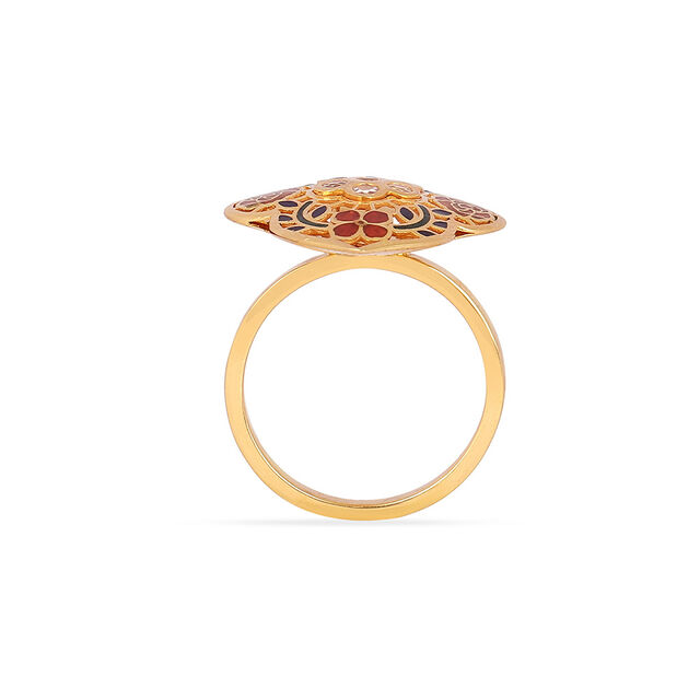 Tanishq 22KT Synthetic Stone Finger Ring for Women 3