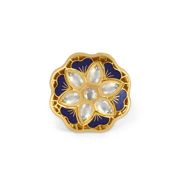 Tanishq 22KT Synthetic Stone Finger Ring for Women 