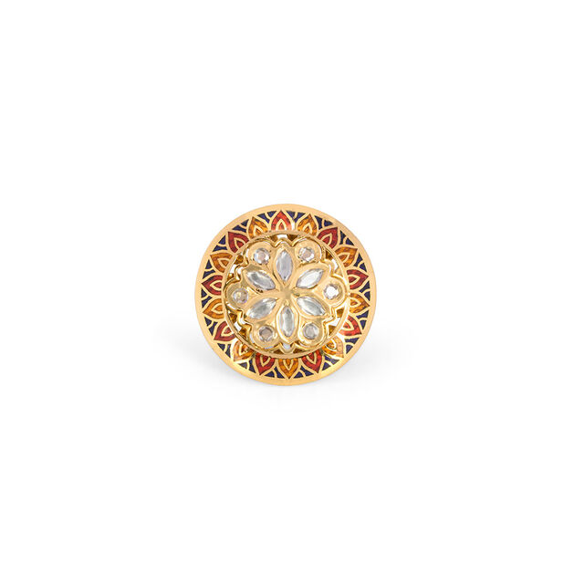 Tanishq 22KT Synthetic Stone Finger Ring for Women 