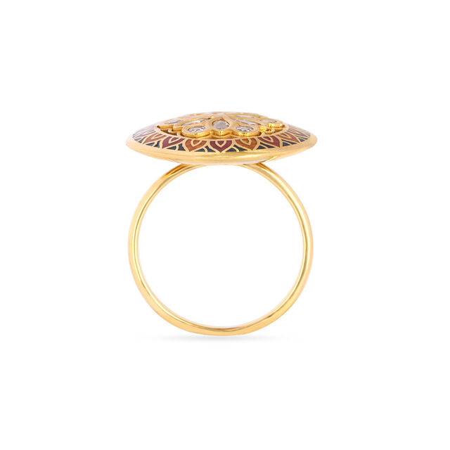Tanishq 22KT Synthetic Stone Finger Ring for Women 3