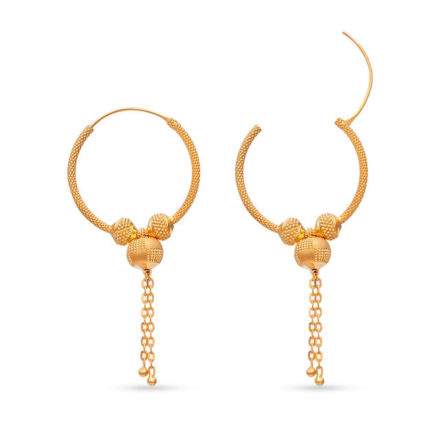 Tanishq 22 Karat Gold Earrings for Women