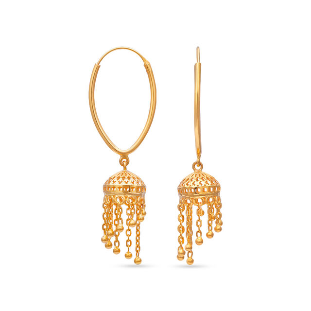 Tanishq 22 Karat Gold Earrings for Women 