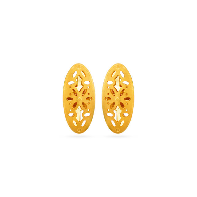 Tanishq 22 Karat Gold Earrings for Women 