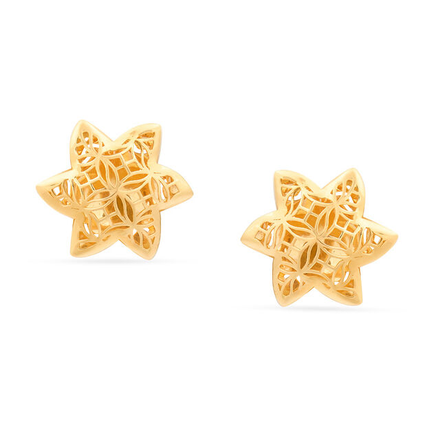 Tanishq 22KT Gold Stud Earring for Women 