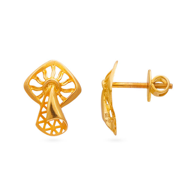 Tanishq 22 KT Gold Earrings for Women 2