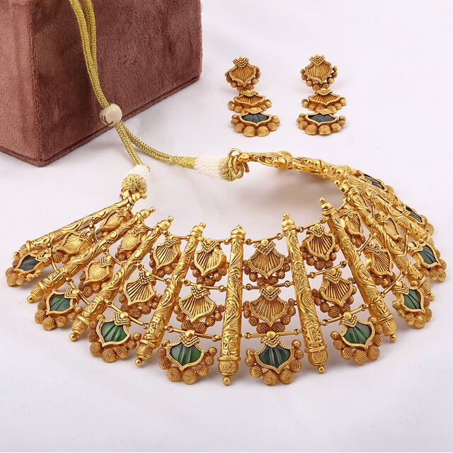 Tanishq 22KT  Gold Necklace Set  for Women 7