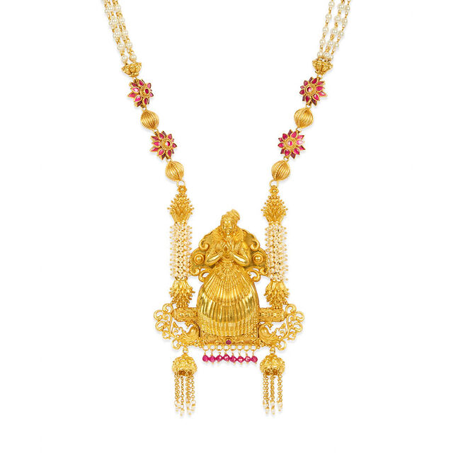 Tanishq 22KT Synthetic Stone Neckwear Set for Women 2