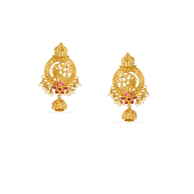 Tanishq 22KT Synthetic Stone Neckwear Set for Women 4