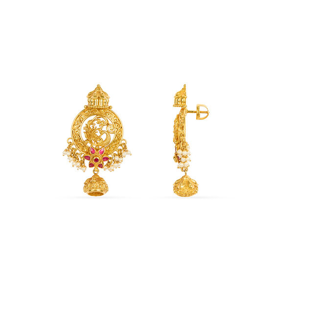 Tanishq 22KT Synthetic Stone Neckwear Set for Women 5
