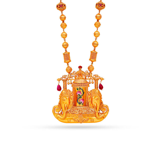 Tanishq 22KT Gold Necklace Set for Women 