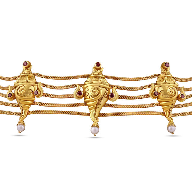 Regal Conch Inspired Gold Choker Set 6