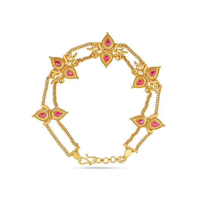 Kempu Stones Onam Bracelet 2