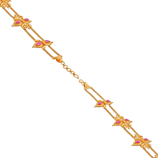 Kempu Stones Onam Bracelet 5