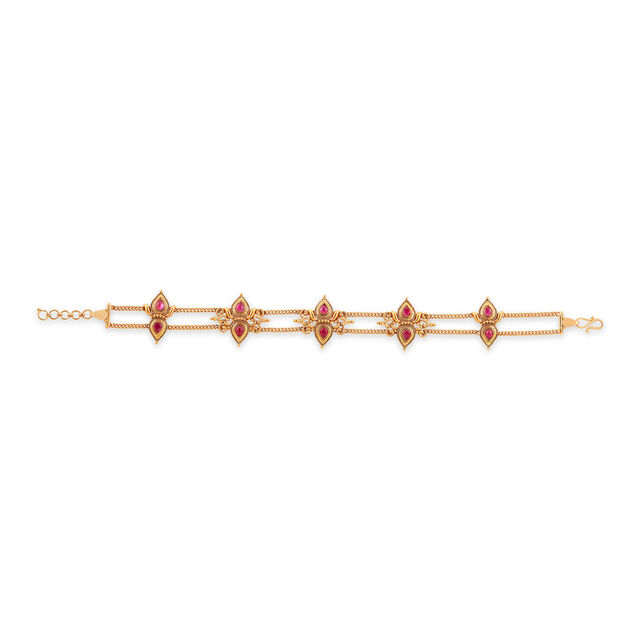 Kempu Stones Onam Bracelet 6