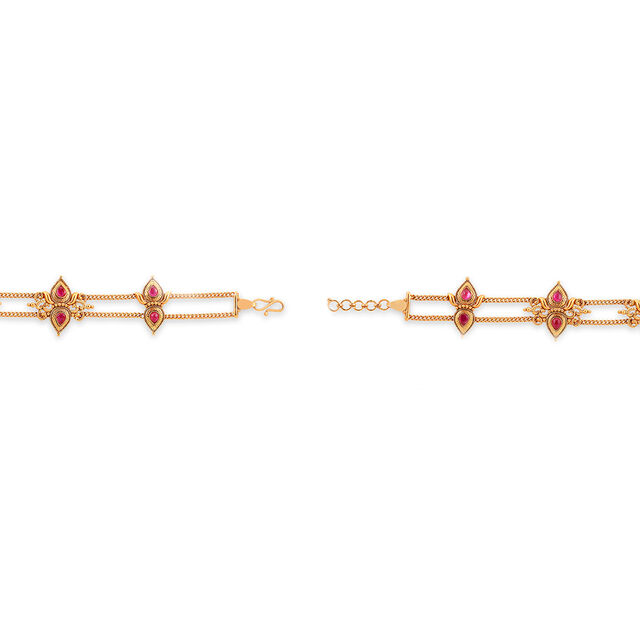 Kempu Stones Onam Bracelet 7