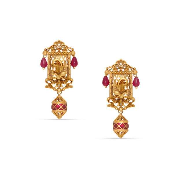 Tanishq 22KT Gold Earrings 