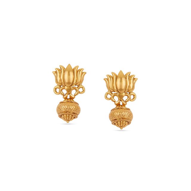 Tanishq 22KT Gold Earrings for Women 