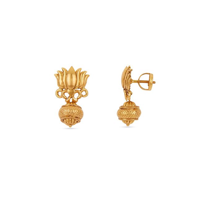Tanishq 22KT Gold Earrings for Women 2