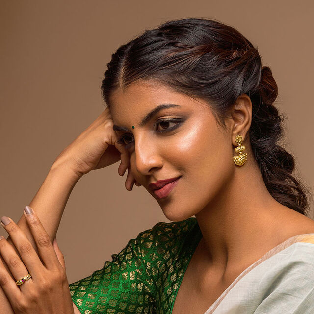 Kerala Style Gold Earrings 