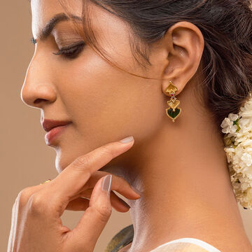 Trio of Fortune Gold Drop Earrings