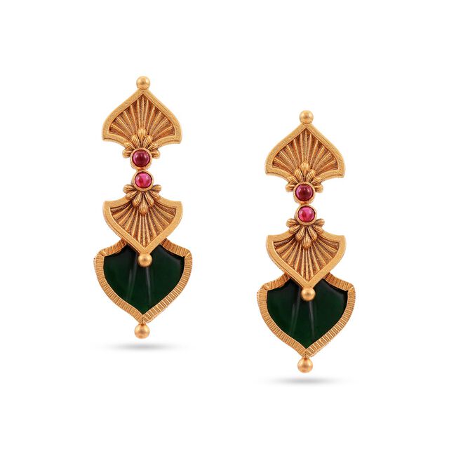 Trio of Fortune Gold Drop Earrings 4