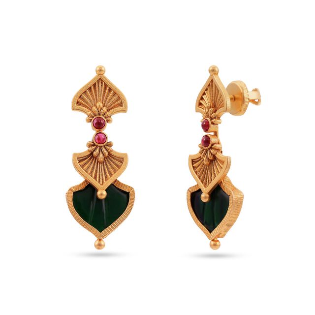 Trio of Fortune Gold Drop Earrings 6