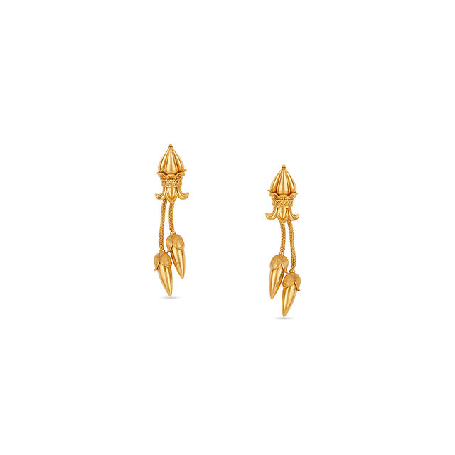 Tanishq 22KT Gold Earrings for Women 