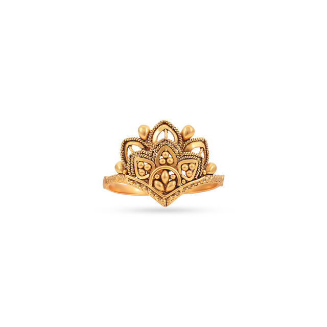 Etched in Gold Mural Duo Rings 5