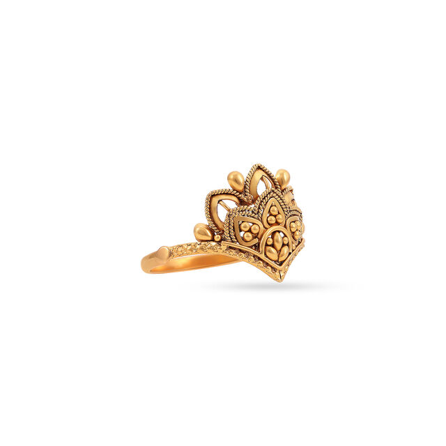 Etched in Gold Mural Duo Rings 6