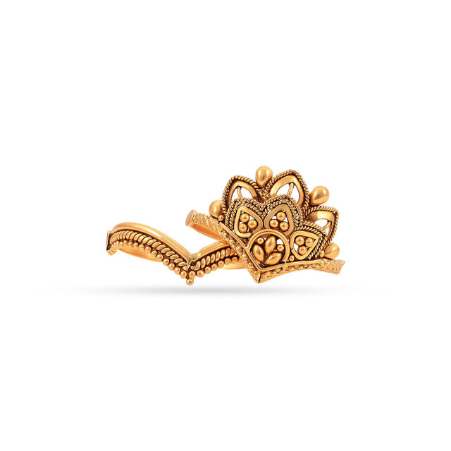 Etched in Gold Mural Duo Rings 8