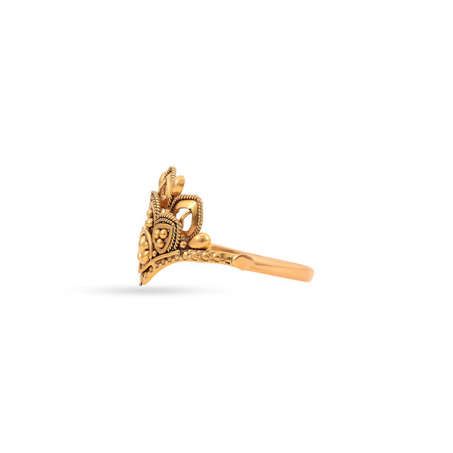 Etched in Gold Mural Duo Rings 9