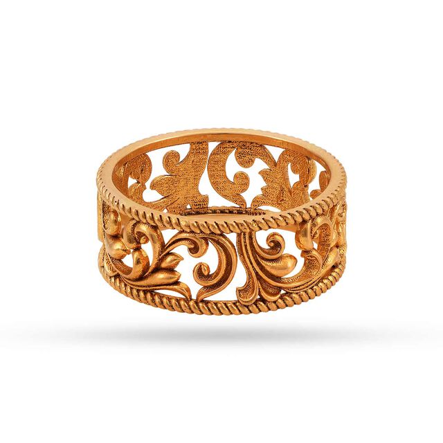 Golden Swirl Ring 